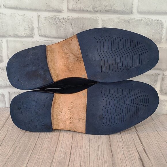 Ted Baker London Braythe 2 Derby Shoes Navy Blue Leather Cap Toe 10 Quiet Luxury - Picture 8 of 12